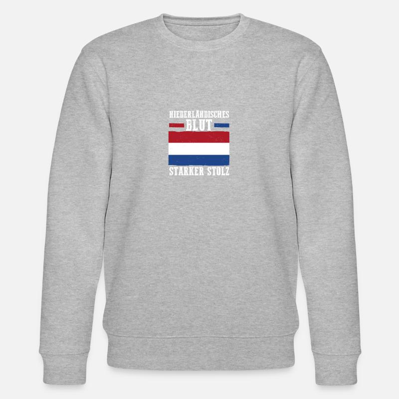 Pays-Bas Pays-Bas Pays-Bas - Sweat bio CHANGER Stanley/Stella Unisexe - gris chiné