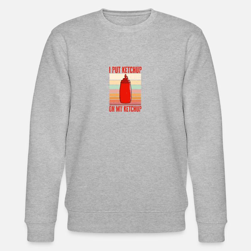 Ketchup Ketchup à la tomate - Sweat bio CHANGER Stanley/Stella Unisexe - gris chiné