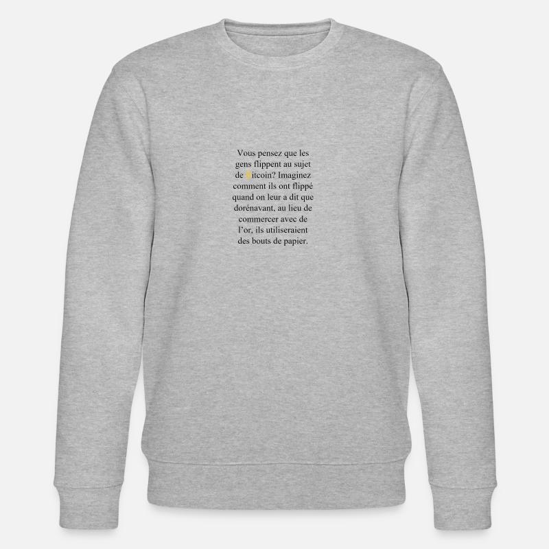 ₿TeeSee - Stanley/Stella Unisex Bio-Sweatshirt CHANGER  - Grau meliert
