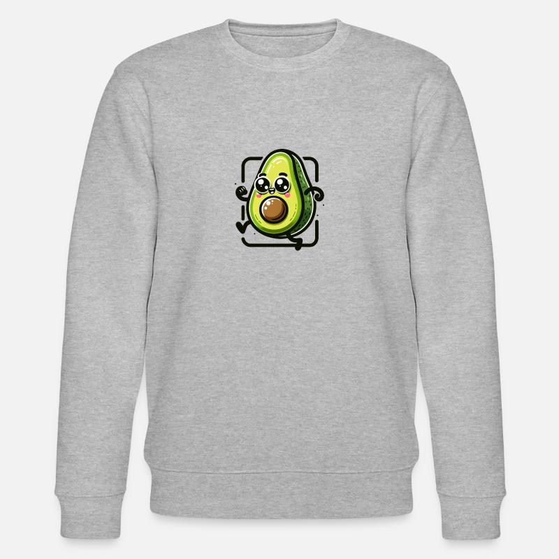 Süße Avocado - Stanley/Stella Unisex Bio-Sweatshirt CHANGER  - Grau meliert
