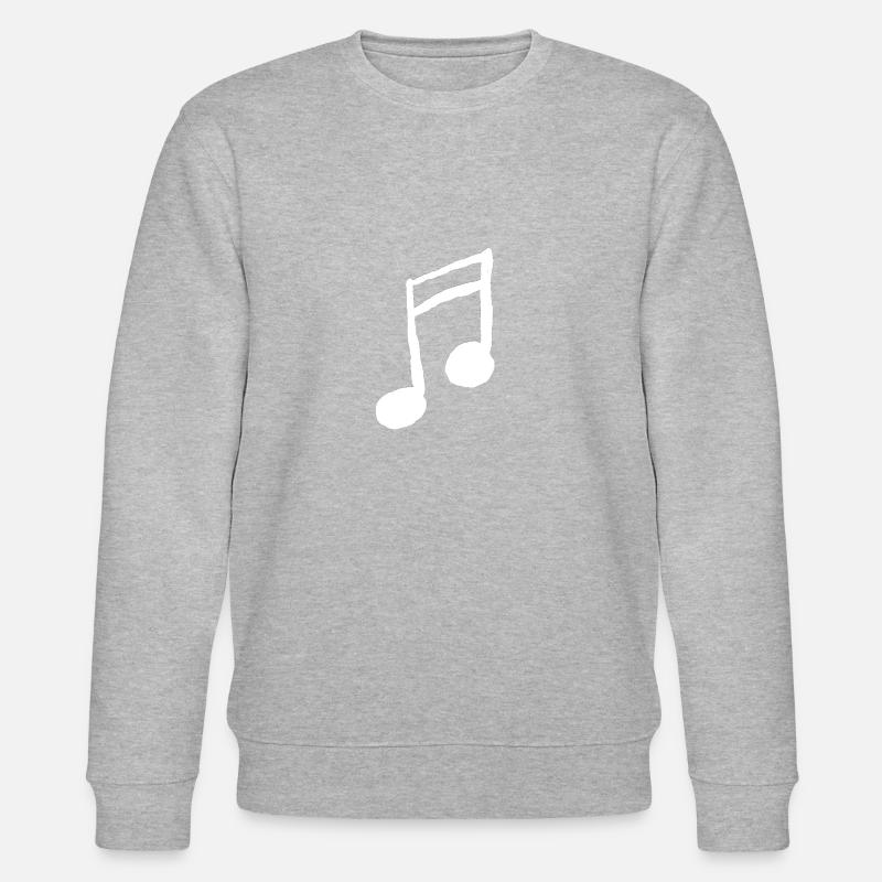 Note (Logo groß, weiß) - Stanley/Stella Unisex Bio-Sweatshirt CHANGER - Grau meliert