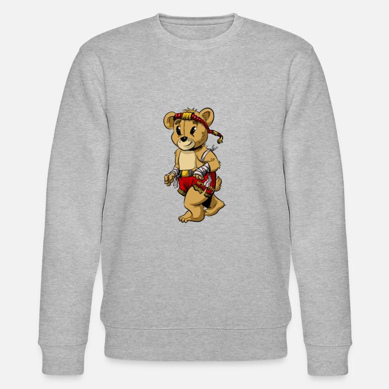 Muay Thai Maskottchen - Stanley/Stella Unisex Bio-Sweatshirt CHANGER  - Grau meliert