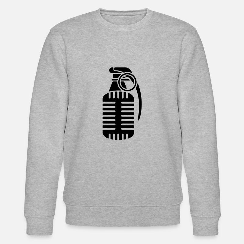 Microphone Grenade - Sweat bio CHANGER Stanley/Stella Unisexe - gris chiné