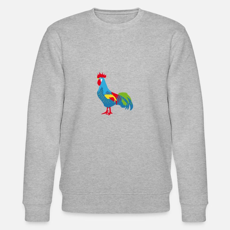 Bunter Hahn - Stanley/Stella Unisex Bio-Sweatshirt CHANGER  - Grau meliert