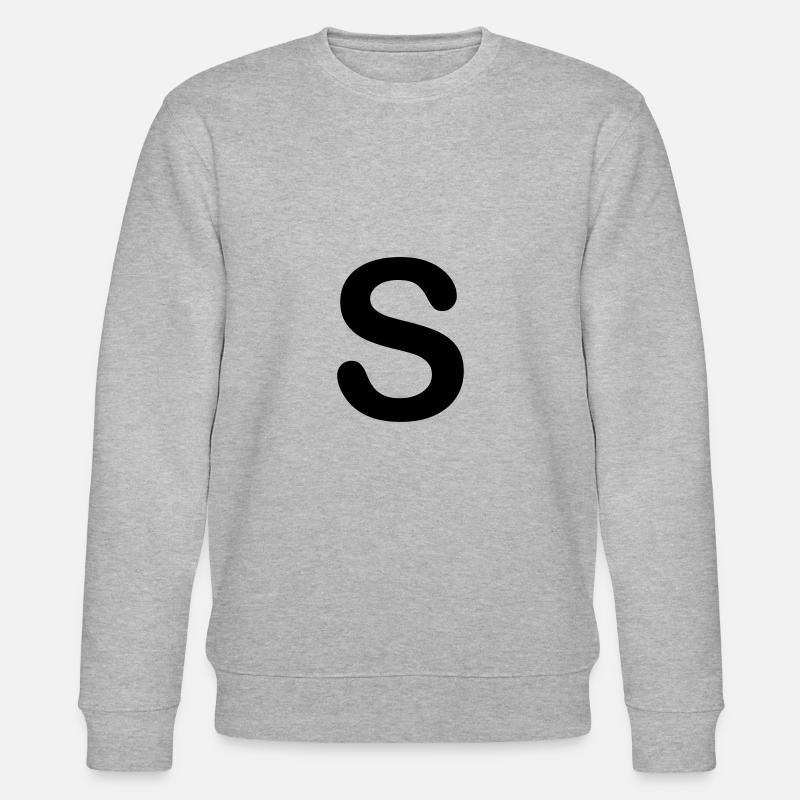 buchstabe S - Stanley/Stella Unisex Bio-Sweatshirt CHANGER  - Grau meliert