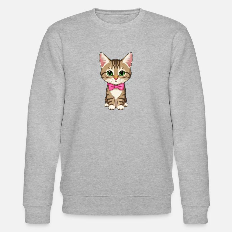 Chat mignon - Sweat bio CHANGER Stanley/Stella Unisexe - gris chiné