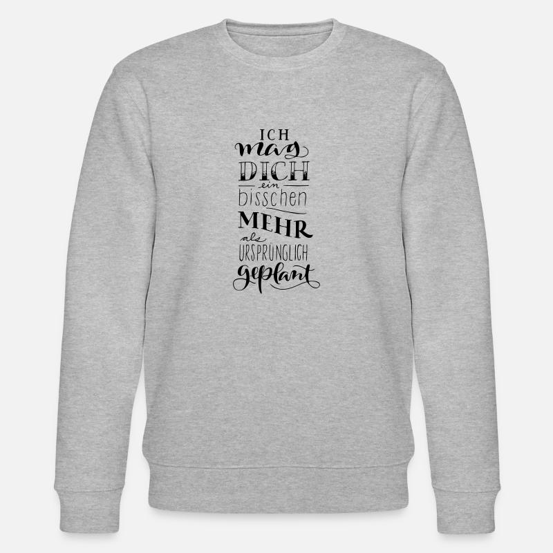 ich mag dich - Stanley/Stella Unisex Bio-Sweatshirt CHANGER  - Grau meliert