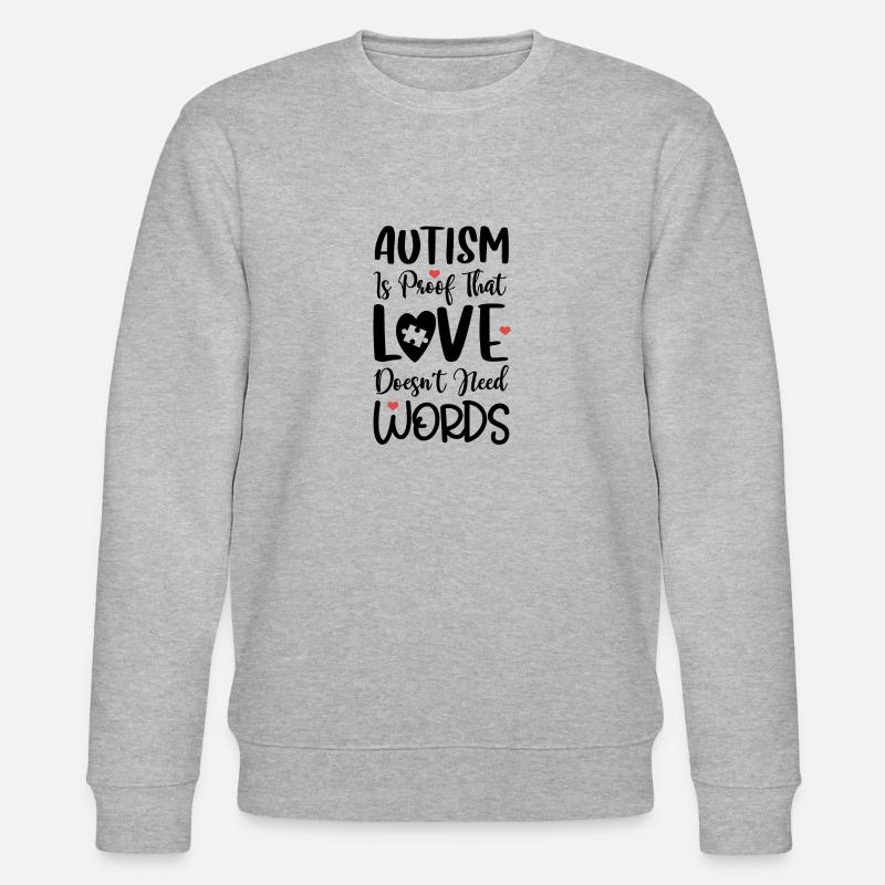 Autismus ist ein Beweis - Stanley/Stella Unisex Bio-Sweatshirt CHANGER  - Grau meliert