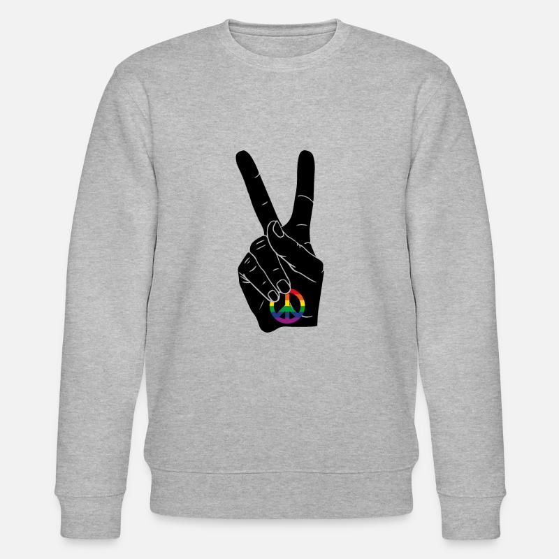 PEACE PEACE LABEL ARC-EN-CIEL CSD - Sweat bio CHANGER Stanley/Stella Unisexe - gris chiné