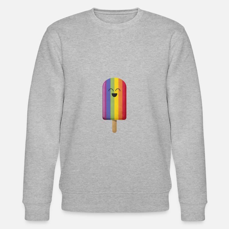Regenbogen Eis vertikal - Stanley/Stella Unisex Bio-Sweatshirt CHANGER  - Grau meliert