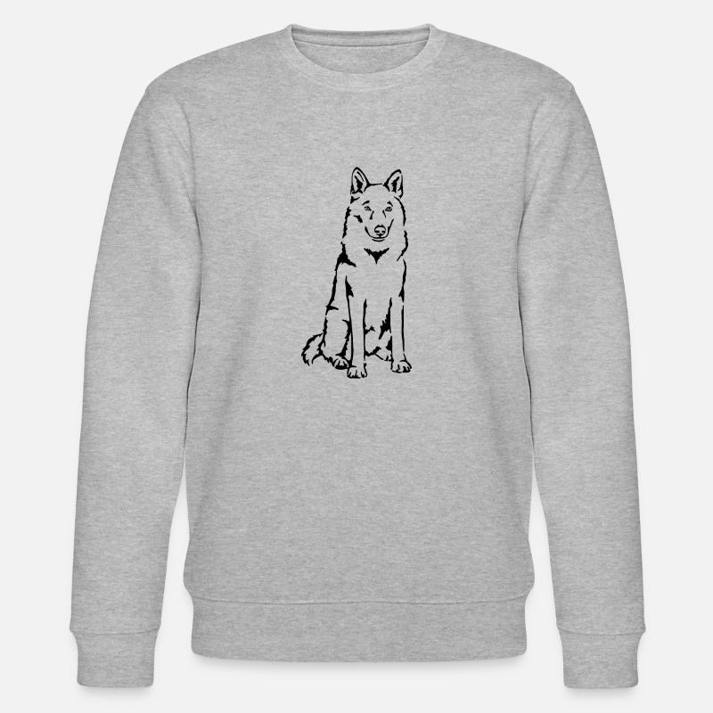 Tschechoslowakischer Wolfshund - Stanley/Stella Unisex Bio-Sweatshirt CHANGER  - Grau meliert