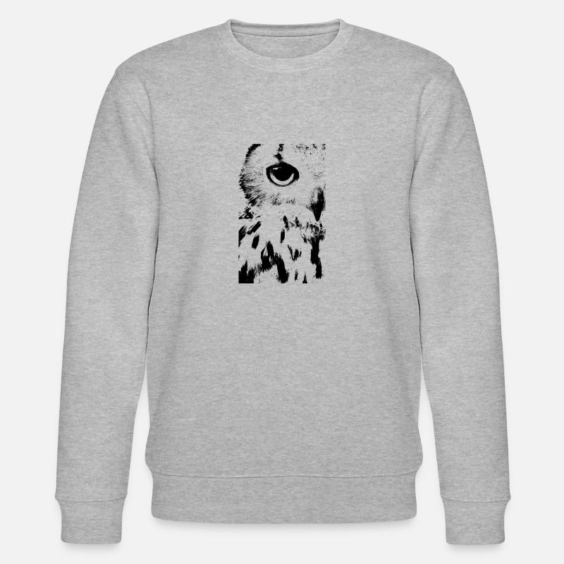 Eule - Stanley/Stella Unisex Bio-Sweatshirt CHANGER  - Grau meliert