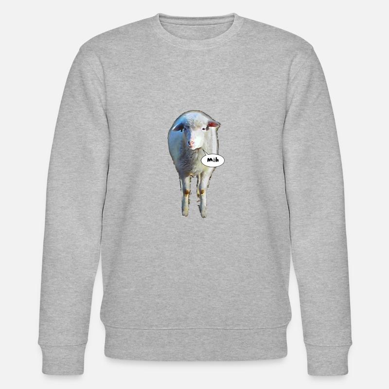 Mäh; Schaf - Stanley/Stella Unisex Bio-Sweatshirt CHANGER  - Grau meliert