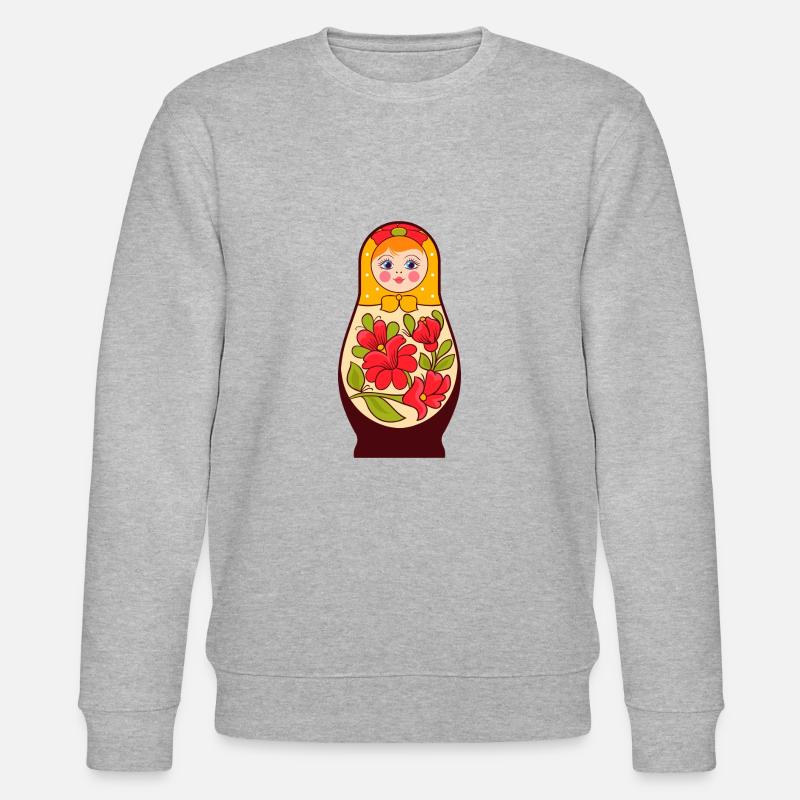 Matryochka poupée URSS cadeau Russie - Sweat bio CHANGER Stanley/Stella Unisexe - gris chiné