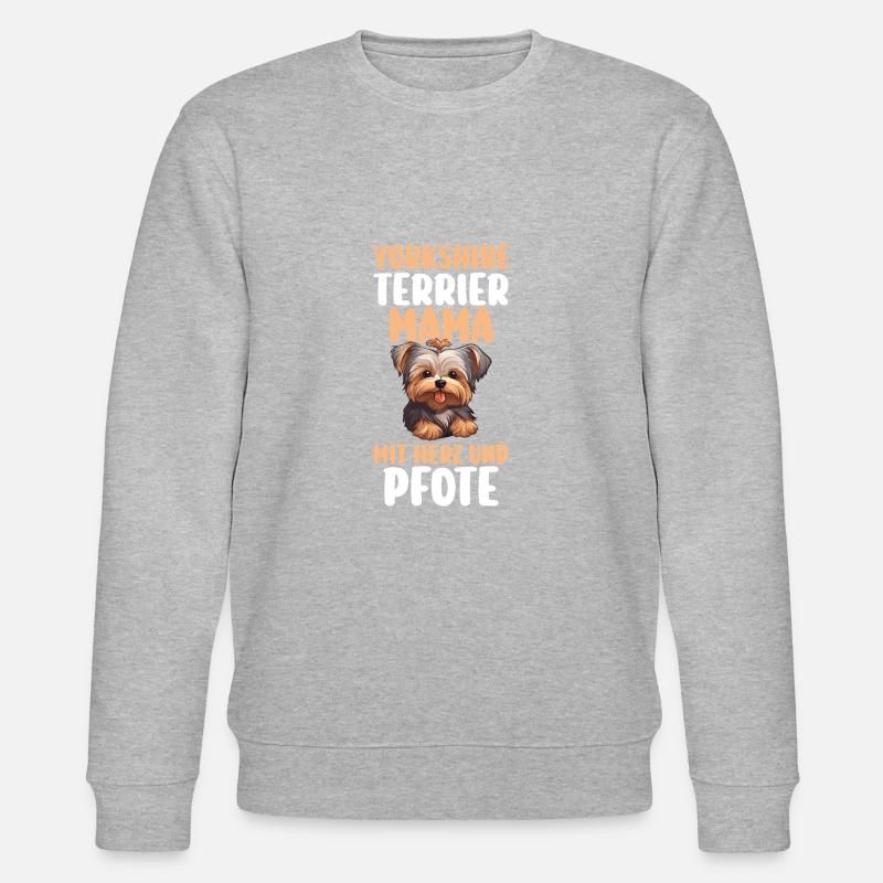 Hund Yorkshire Terrier - Stanley/Stella Unisex Bio-Sweatshirt CHANGER - Grau meliert