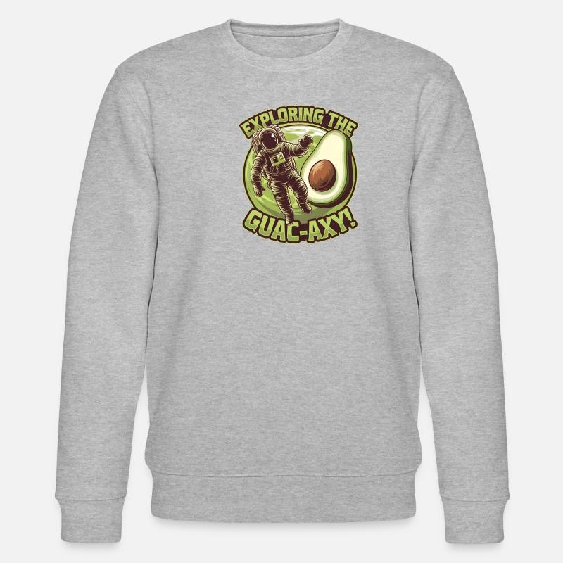 Avocado: Exploring The Guac-Axy - Stanley/Stella Unisex Bio-Sweatshirt CHANGER  - Grau meliert
