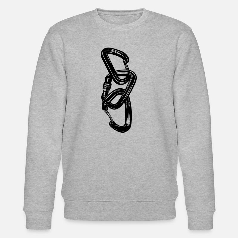 3 Karabiner – Klettern verbindet - Stanley/Stella Unisex Bio-Sweatshirt CHANGER  - Grau meliert