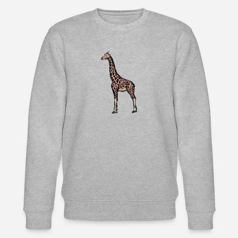 Design mit einer Giraffe 1 - Stanley/Stella Unisex Bio-Sweatshirt CHANGER  - Grau meliert