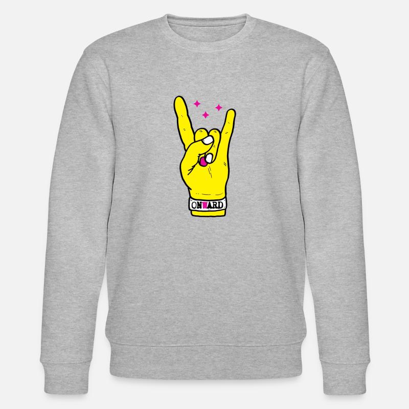 Weiter gehts - Punk Hand - Stanley/Stella Unisex Bio-Sweatshirt CHANGER  - Grau meliert