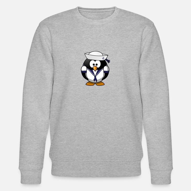 Pinguin Matrose - Stanley/Stella Unisex Bio-Sweatshirt CHANGER  - Grau meliert