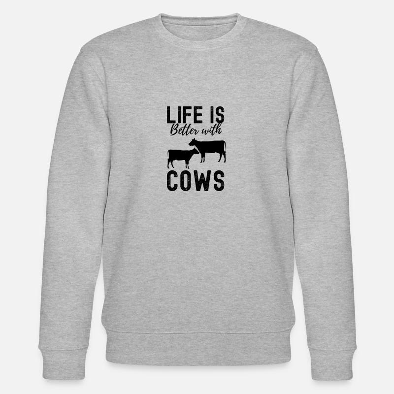 Kuh - Stanley/Stella Unisex Bio-Sweatshirt CHANGER  - Grau meliert