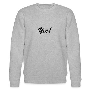 Yes! - Stanley/Stella Unisex Bio-Sweatshirt CHANGER  - Grau meliert - Vorne - Nik (191cm) & Marisol (170cm)
