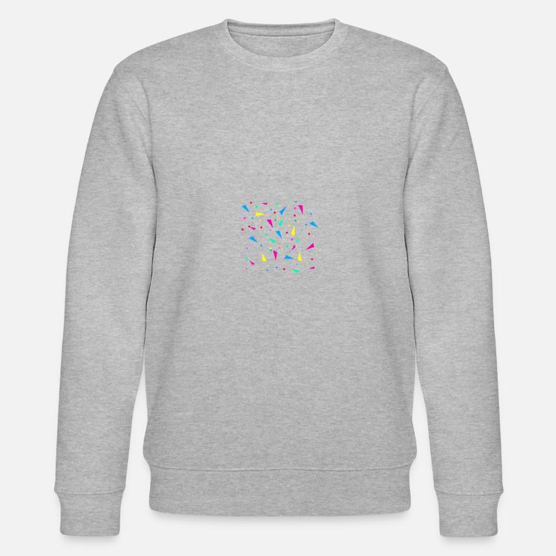 Karneval, konfetti, bunt, retro - Stanley/Stella Unisex Bio-Sweatshirt CHANGER  - Grau meliert