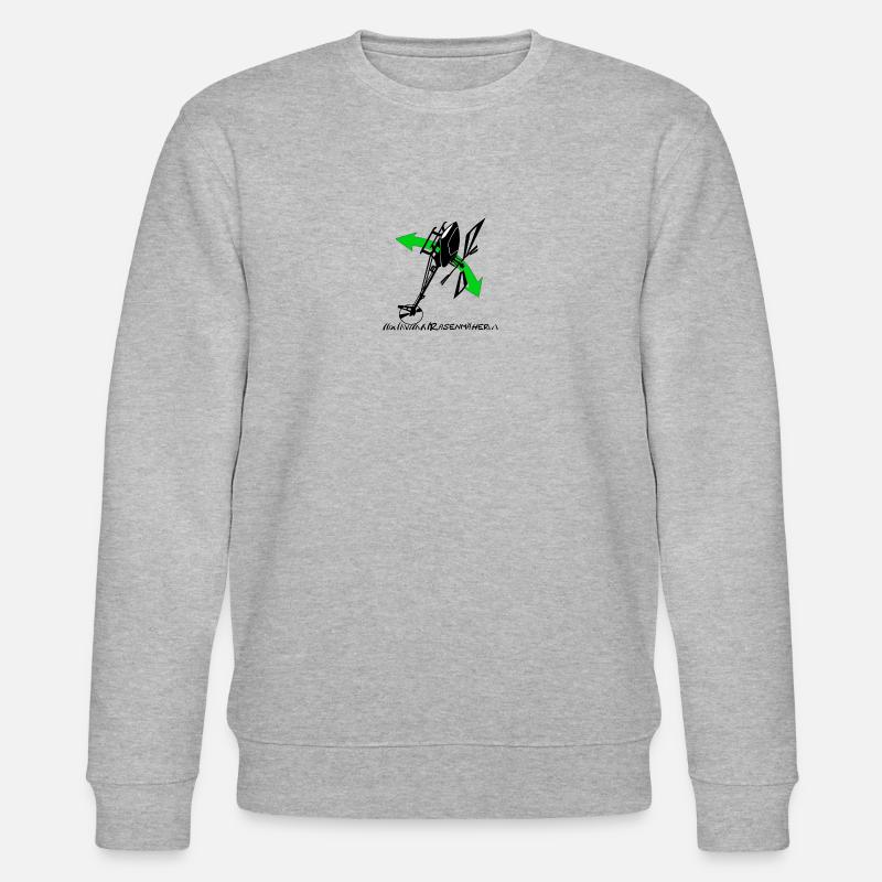 T-Rex Rasenmäher - Stanley/Stella Unisex Bio-Sweatshirt CHANGER  - Grau meliert