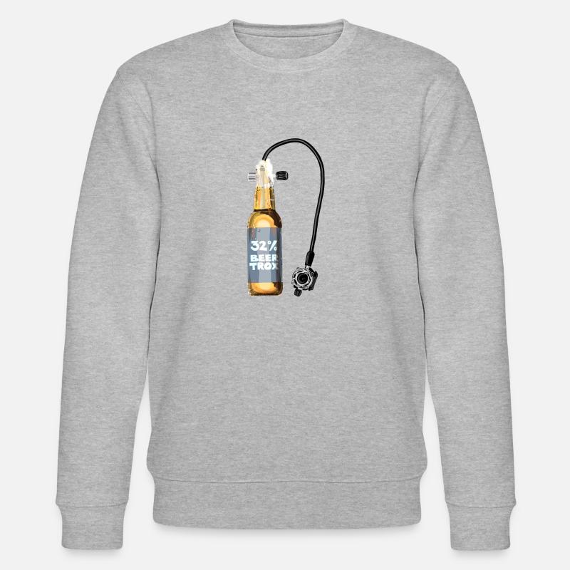 Beertrox, Taucherflasche - Stanley/Stella Unisex Bio-Sweatshirt CHANGER  - Grau meliert