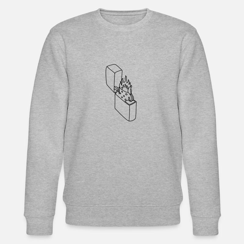 Lighter - Light my fire - Stanley/Stella CHANGER Unisex Organic Sweatshirt - heather grey