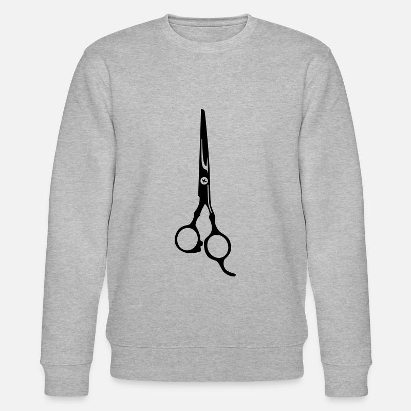 Schere Barber icon - Stanley/Stella Unisex Bio-Sweatshirt CHANGER  - Grau meliert