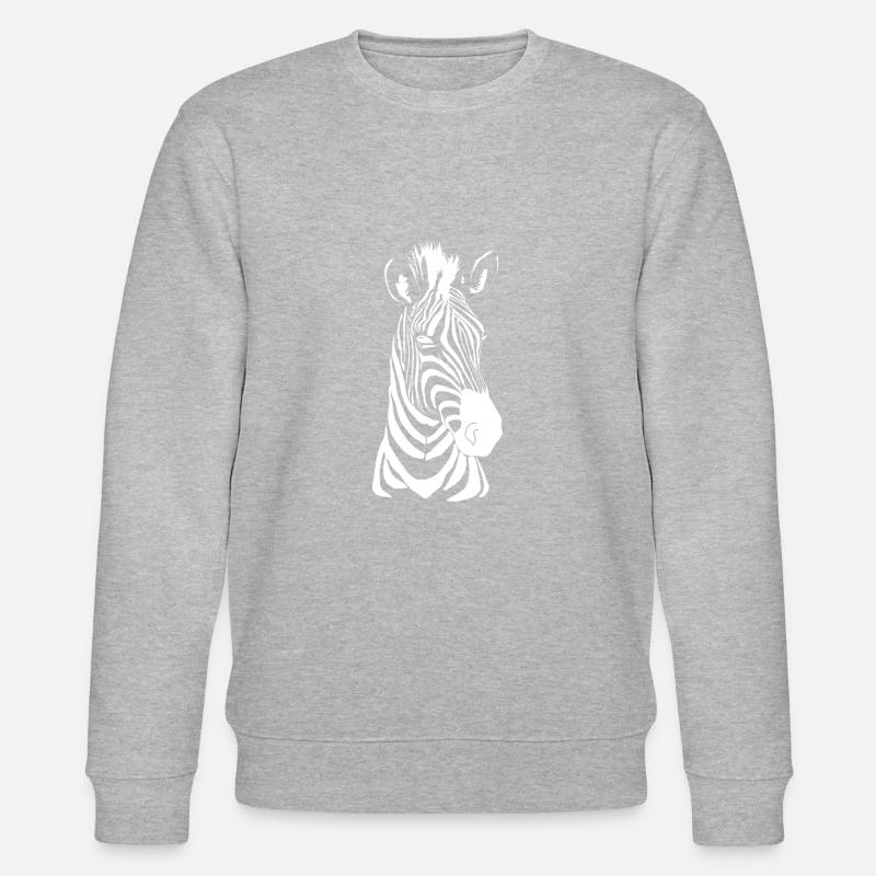 Zebra weiß - Stanley/Stella Unisex Bio-Sweatshirt CHANGER  - Grau meliert