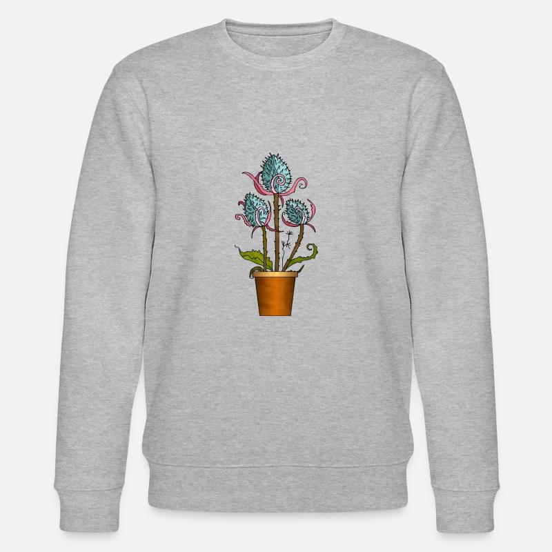 Blumen - Stanley/Stella Unisex Bio-Sweatshirt CHANGER  - Grau meliert