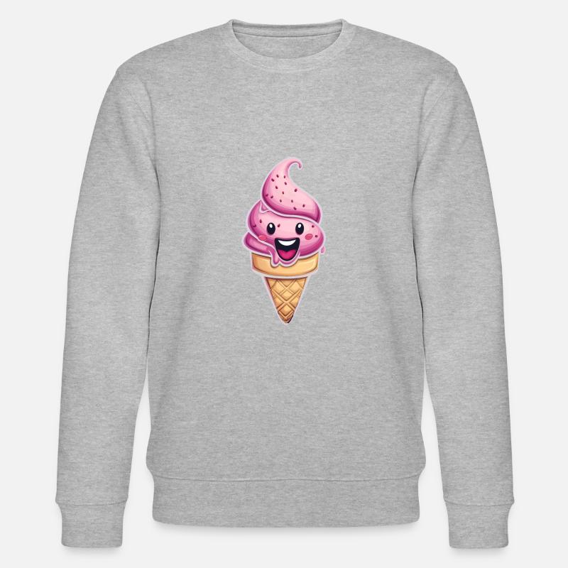 Lächelnde Eiskreation - Stanley/Stella Unisex Bio-Sweatshirt CHANGER  - Grau meliert