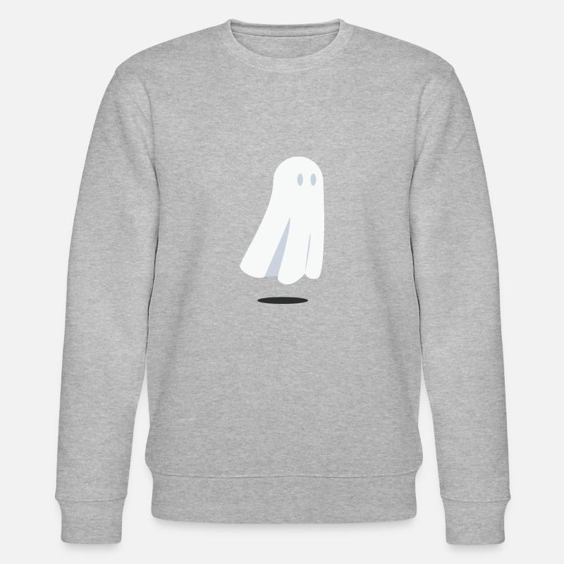 gruseliger Geist - Ghost - Stanley/Stella Unisex Bio-Sweatshirt CHANGER  - Grau meliert