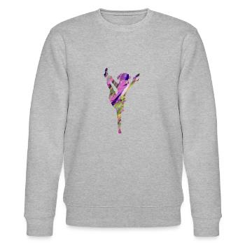 Gardetanz,Gardetänzerin,karneval,fasching,graffiti - Stanley/Stella Unisex Bio-Sweatshirt CHANGER  - Grau meliert - Vorne - Nik (191cm) & Marisol (170cm)
