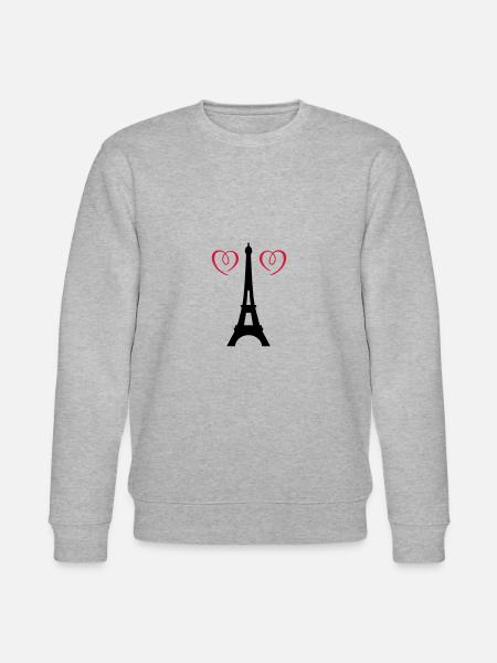 eiffel tower love - Stanley/Stella CHANGER Unisex Organic Sweatshirt - heather grey
