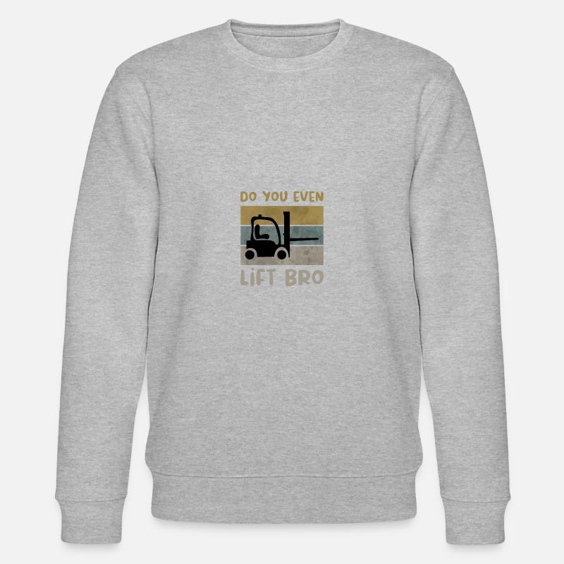 Stapler Spruch Gabelstapler Geschenk Lagerist - Stanley/Stella Unisex Bio-Sweatshirt CHANGER  - Grau meliert