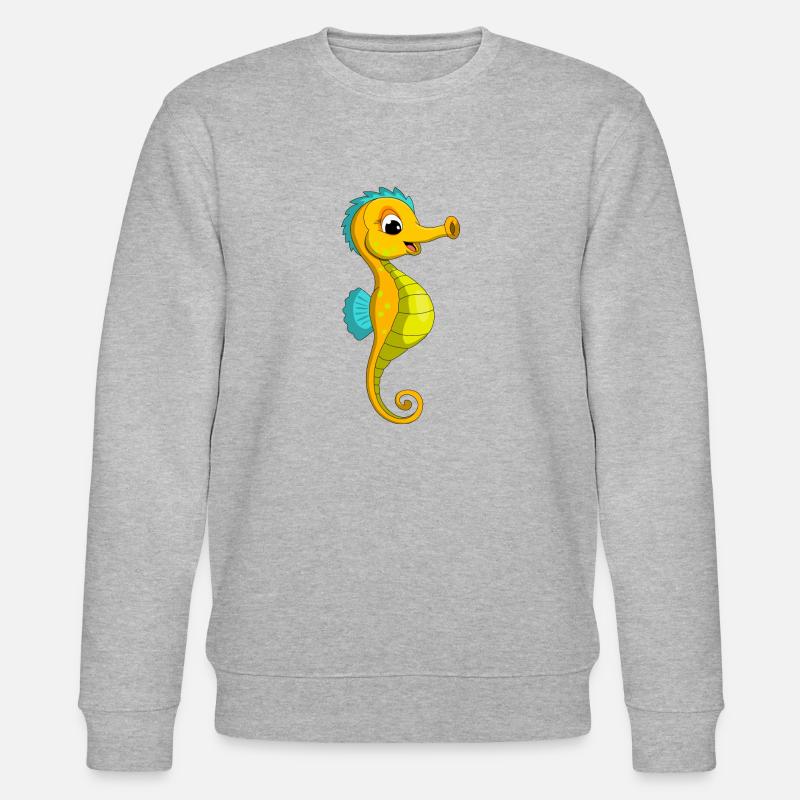 lorey.w "kleines Seepferdchen", Mädchen - Stanley/Stella Unisex Bio-Sweatshirt CHANGER  - Grau meliert
