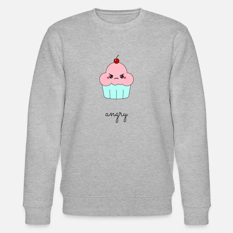 Angry Cupcake - Stanley/Stella Unisex Bio-Sweatshirt CHANGER  - Grau meliert