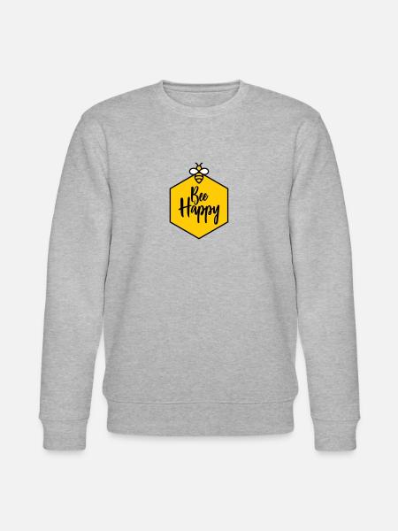 Bee Happy - Stanley/Stella Unisex Bio-Sweatshirt CHANGER - Grau meliert