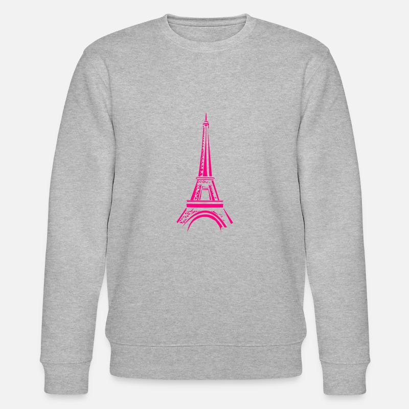 Tour Effeil rose - Sweat bio CHANGER Stanley/Stella Unisexe - gris chiné