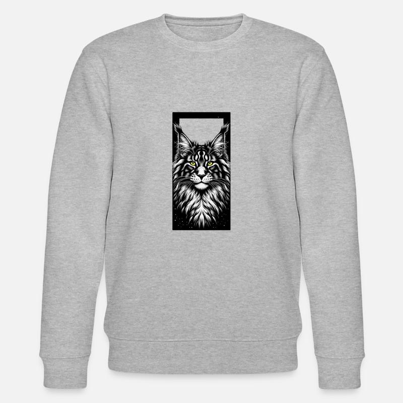 Visage de chat - Sweat bio CHANGER Stanley/Stella Unisexe - gris chiné