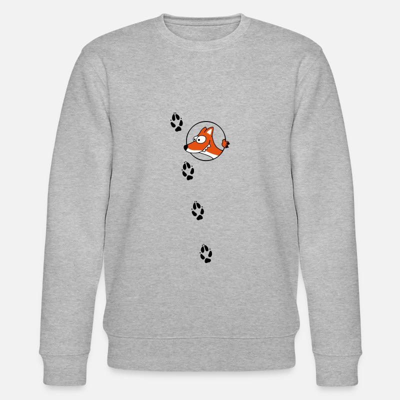 Fuchs Spuren - Stanley/Stella Unisex Bio-Sweatshirt CHANGER  - Grau meliert