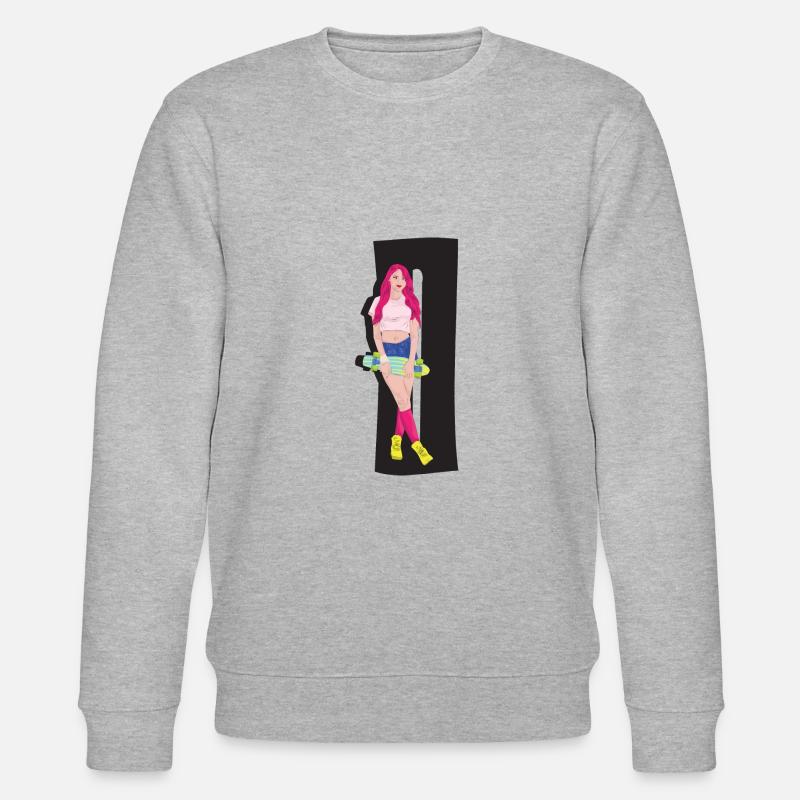 Skateboard skateboard skateboard skateboard - Sweat bio CHANGER Stanley/Stella Unisexe - gris chiné