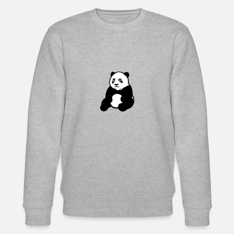 Panda - Stanley/Stella Unisex Bio-Sweatshirt CHANGER  - Grau meliert