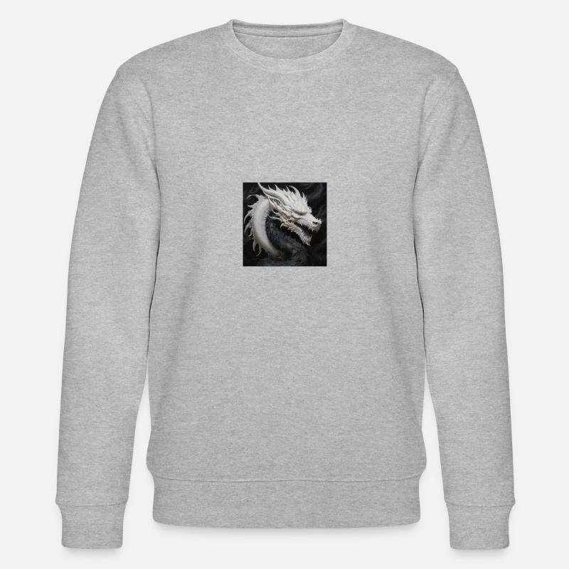 Weißkopf Drache Beschützer - Stanley/Stella Unisex Bio-Sweatshirt CHANGER  - Grau meliert