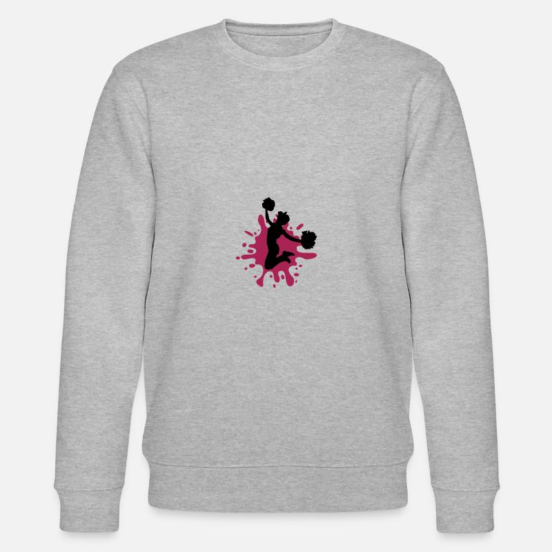 cheerleader silhouette klecks - Stanley/Stella Unisex Bio-Sweatshirt CHANGER  - Grau meliert