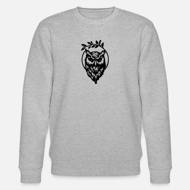 Eule - Stanley/Stella Unisex Bio-Sweatshirt CHANGER  - Grau meliert