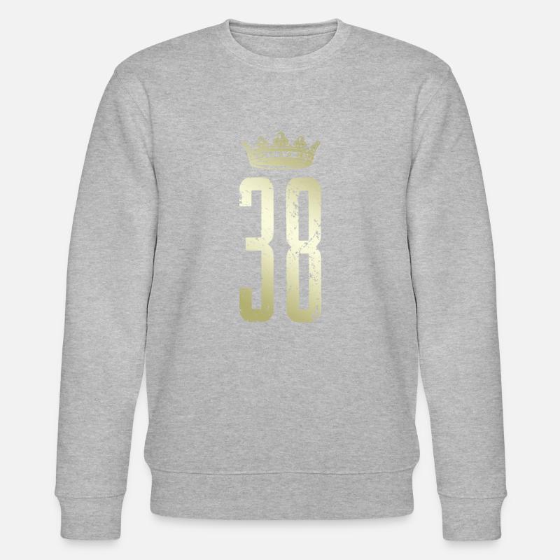 38 Nummer Krone - Stanley/Stella Unisex Bio-Sweatshirt CHANGER  - Grau meliert